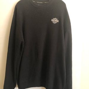 Harley-Davidson XL Black Mens Long Sleeved Sweater